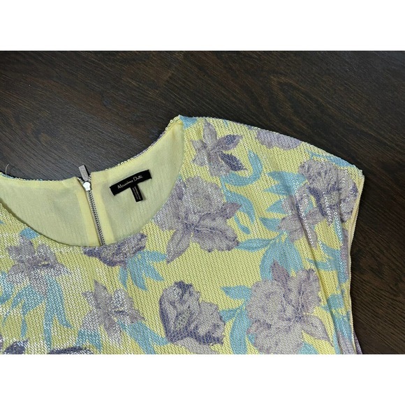 Massimo Dutti Floral Micro Sequin Floral Tunic Dress~M~ Fun, Occasion, Summer - Picture 7 of 8